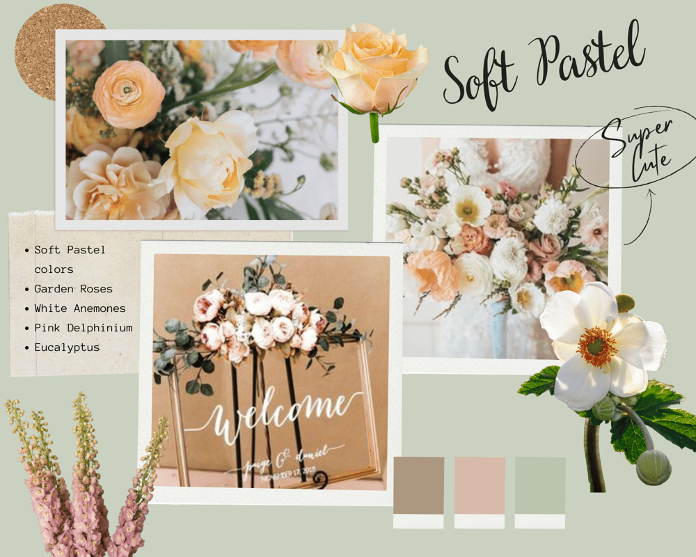 Floral inspiration moodboards